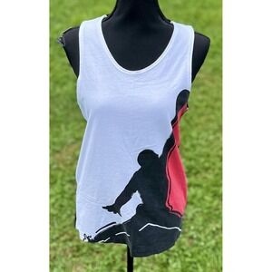 Nike Jordan Shirt Mens Small White Black Red‎ Tank Top 23 Basketball Graphic Gym
